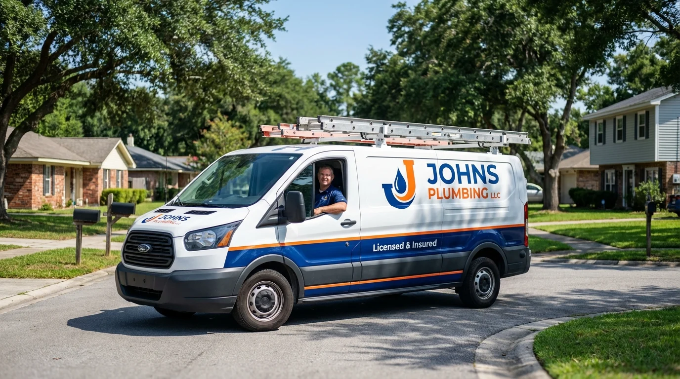 Johns Plumbing LLC service van in Birdsboro, PA